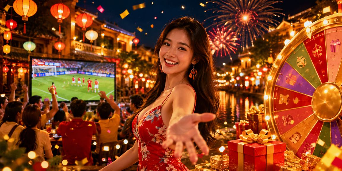 Quầy rút thăm may mắn tại chợ đêm Hội An – biểu tượng của may mắn và trải nghiệm giải trí cộng đồng