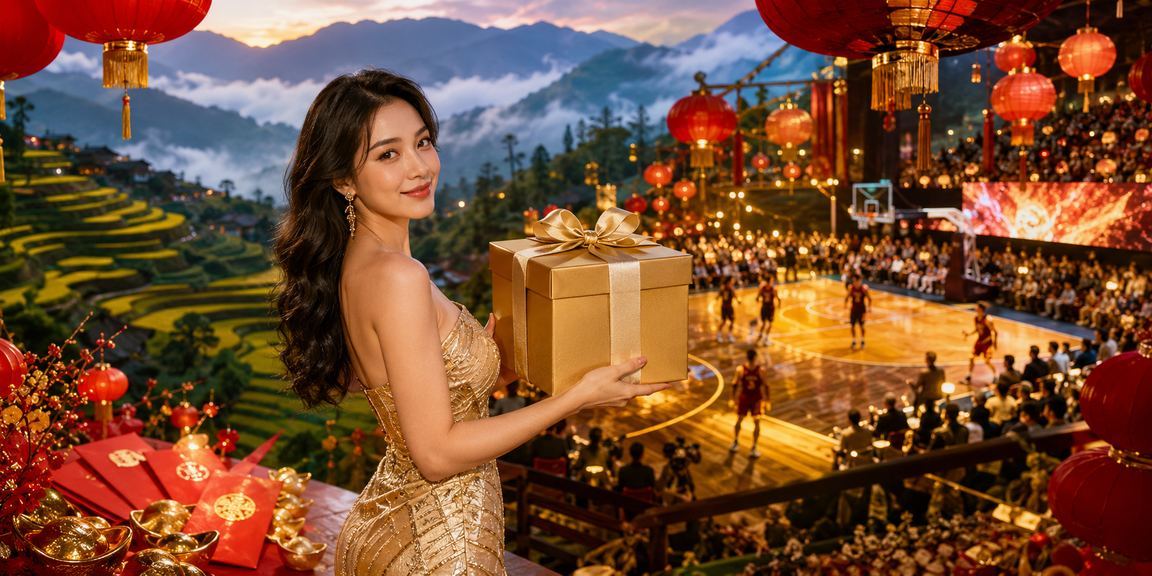 Đèn lồng Sa Pa lung linh bên cạnh màn hình cược bóng rổ trực tuyến